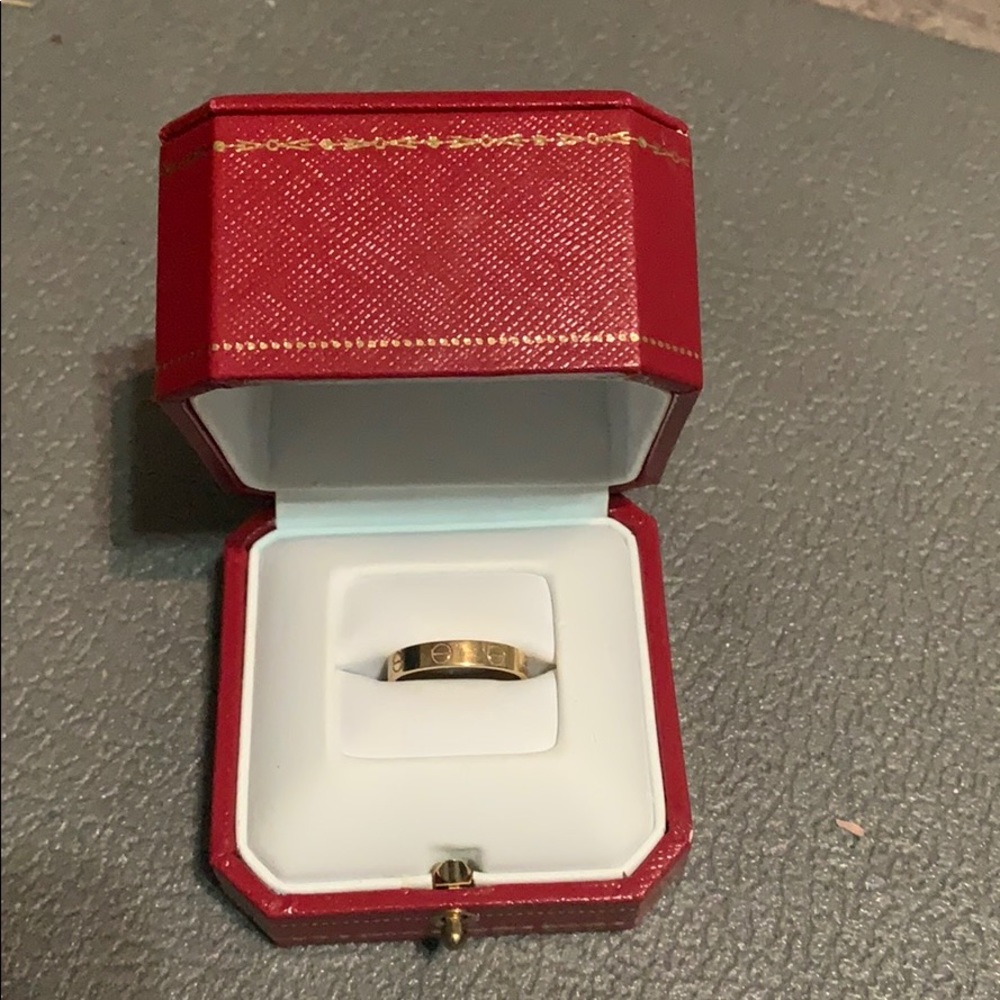 EUC Cartier Love wedding band in 18K yellow gold.